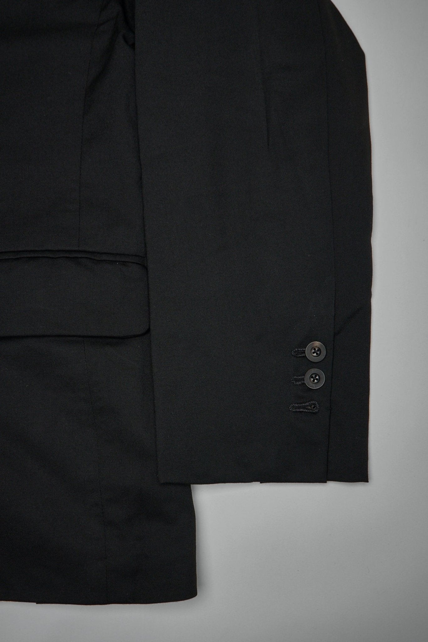 3-button Single-breasted Peak-lapel Hand Pad-stitched Jacket