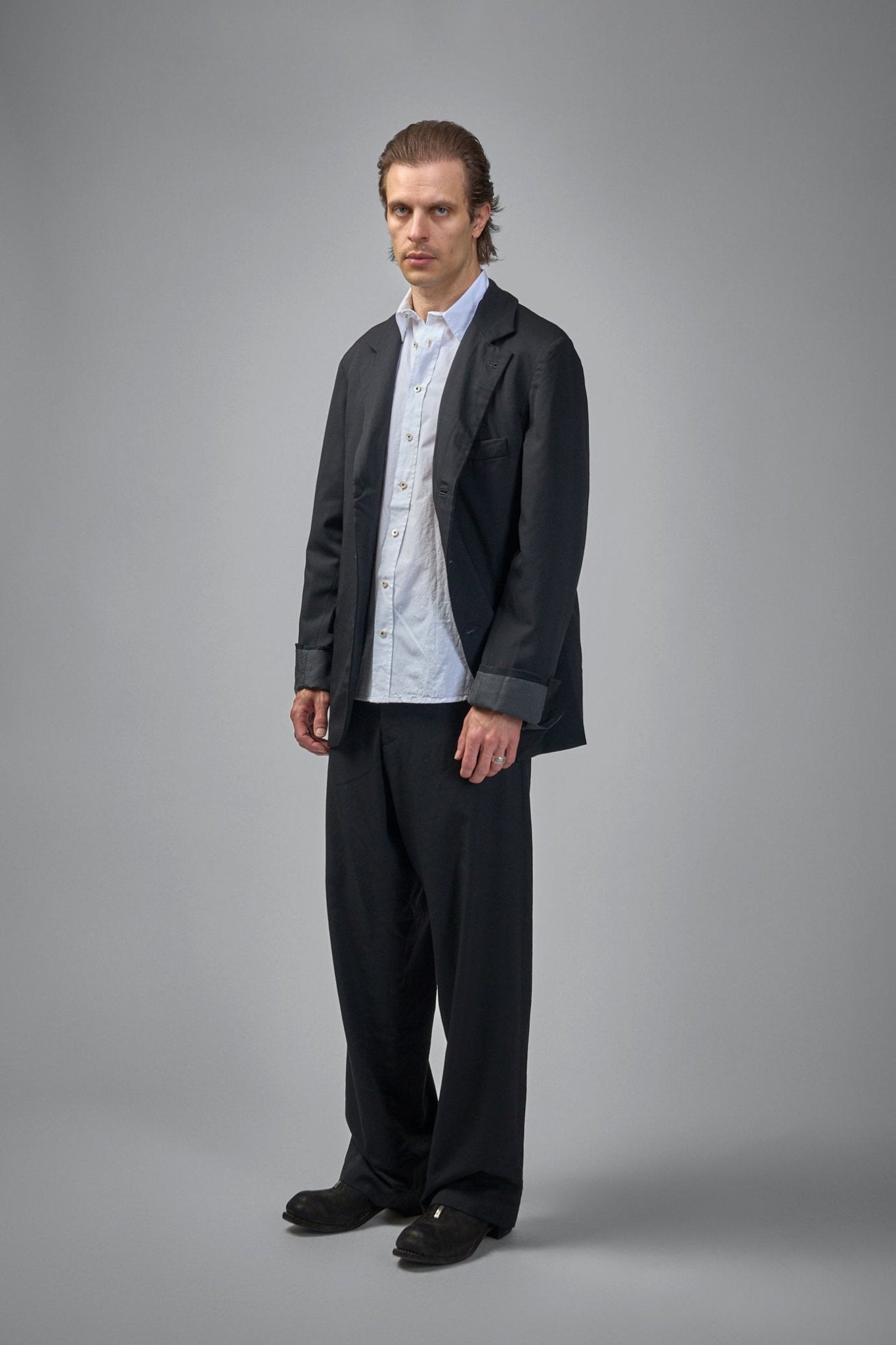 3-button Single-breasted Peak-lapel Hand Pad-stitched Jacket