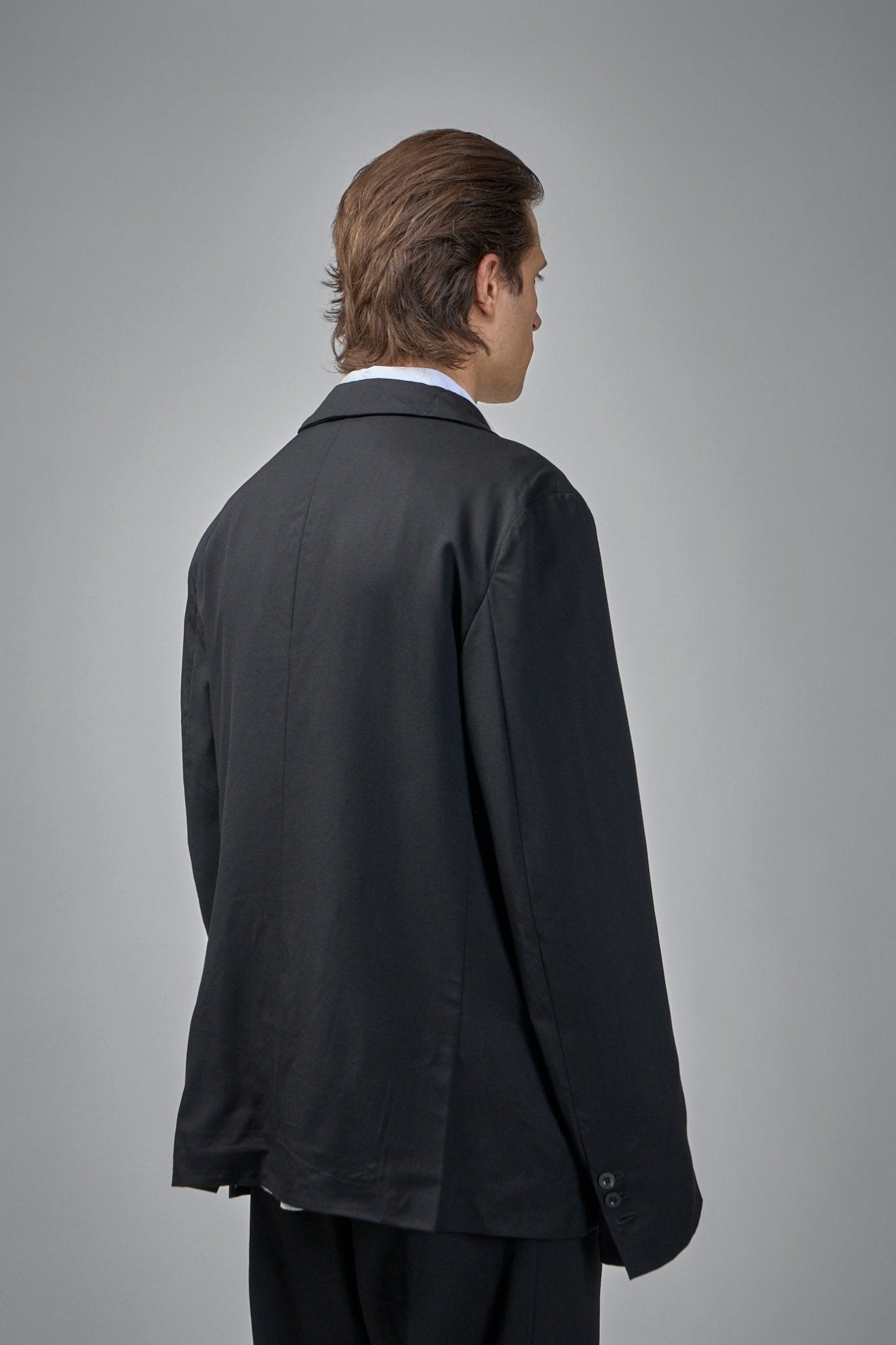 3-button Single-breasted Peak-lapel Hand Pad-stitched Jacket