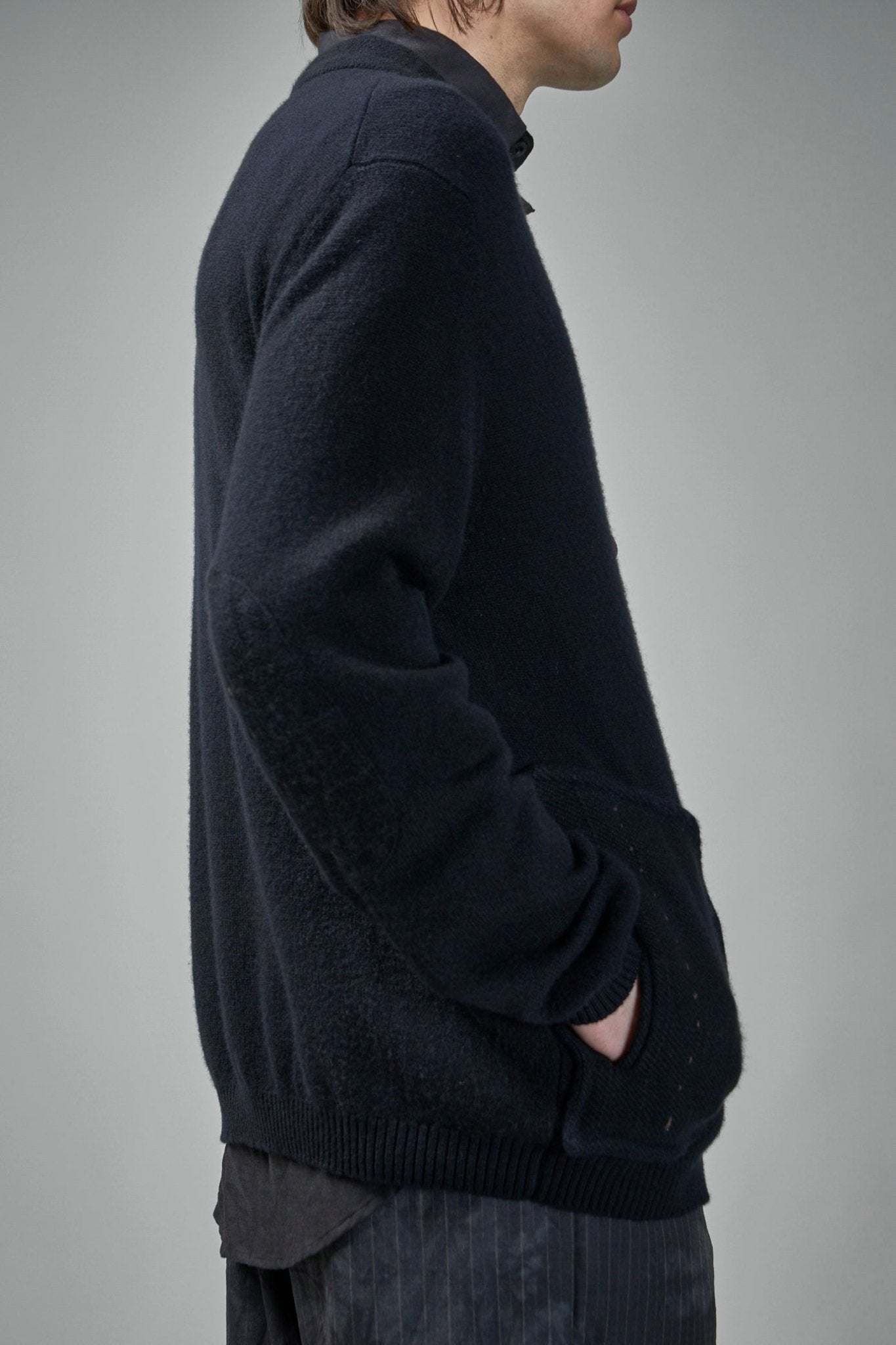 Handmade 8 Button-front V-neck Cardigan Sweater