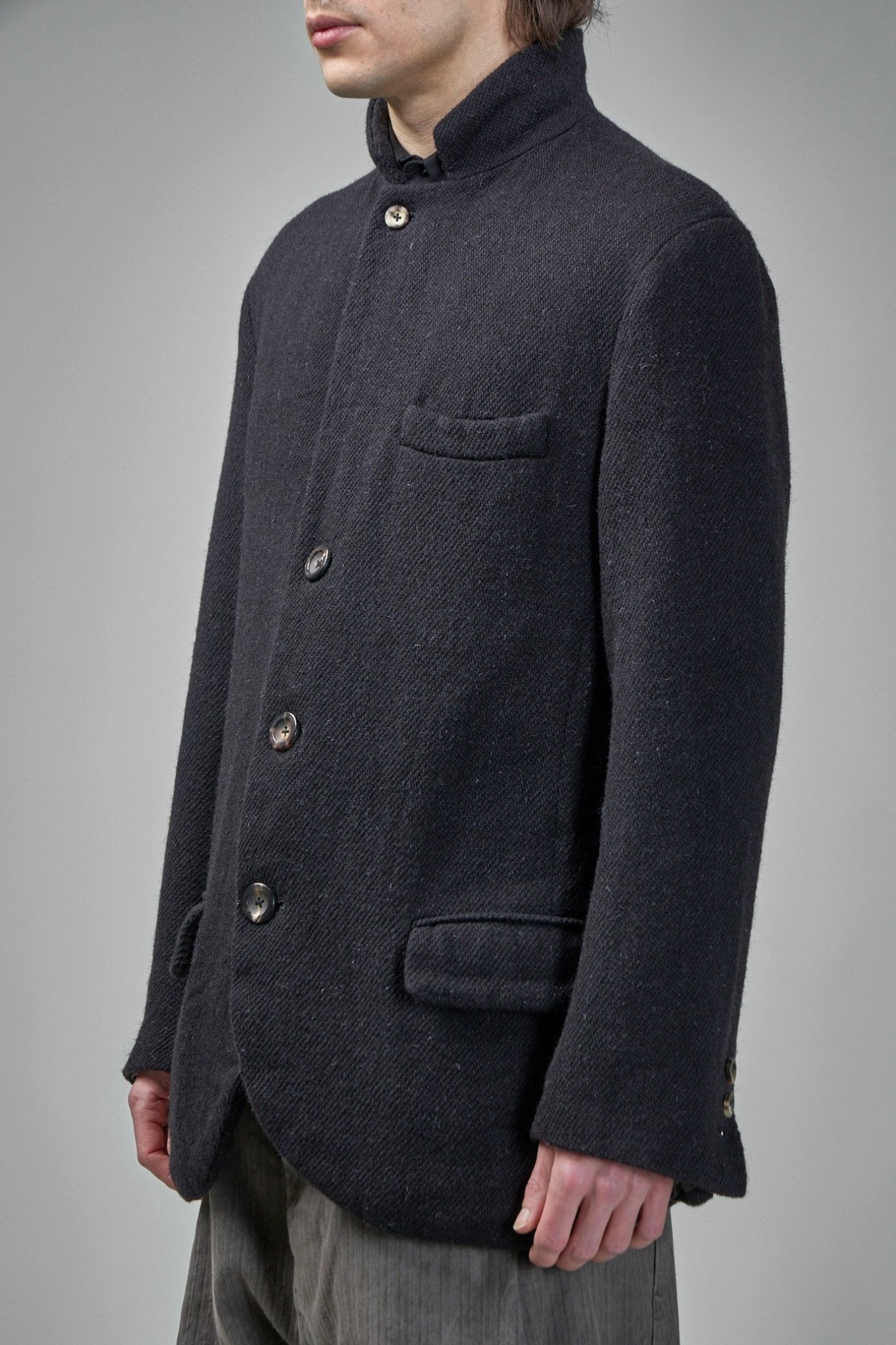 Extended Length Single-breasted 3 Button Jacket