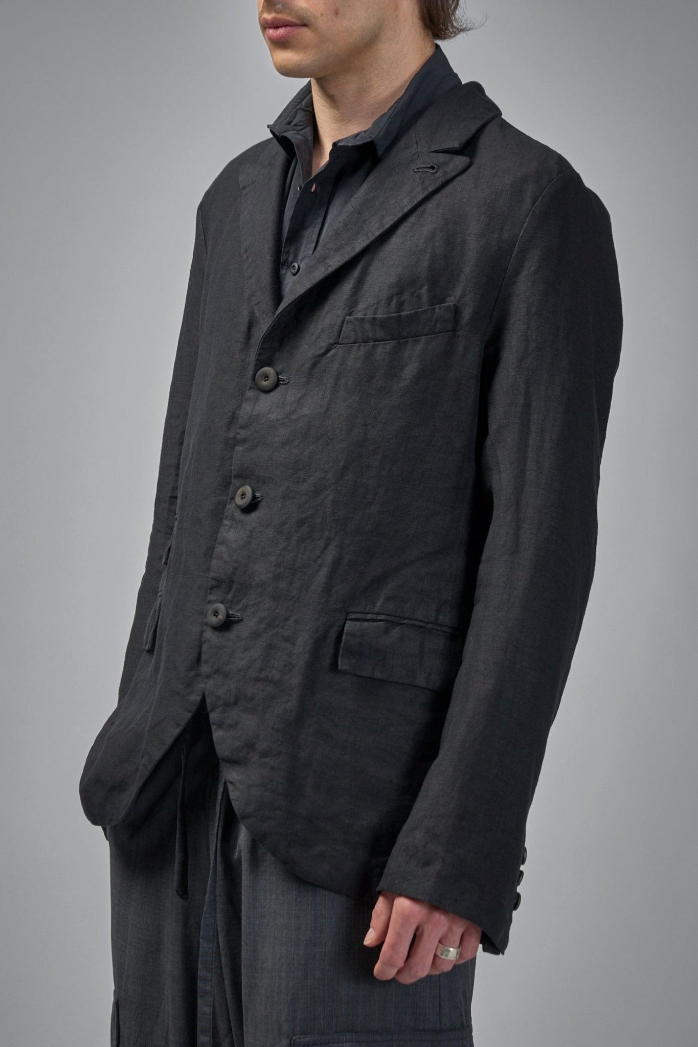 Hand Pad-stitched Classic Notch Lapel 3-button Fully-lined Jacket