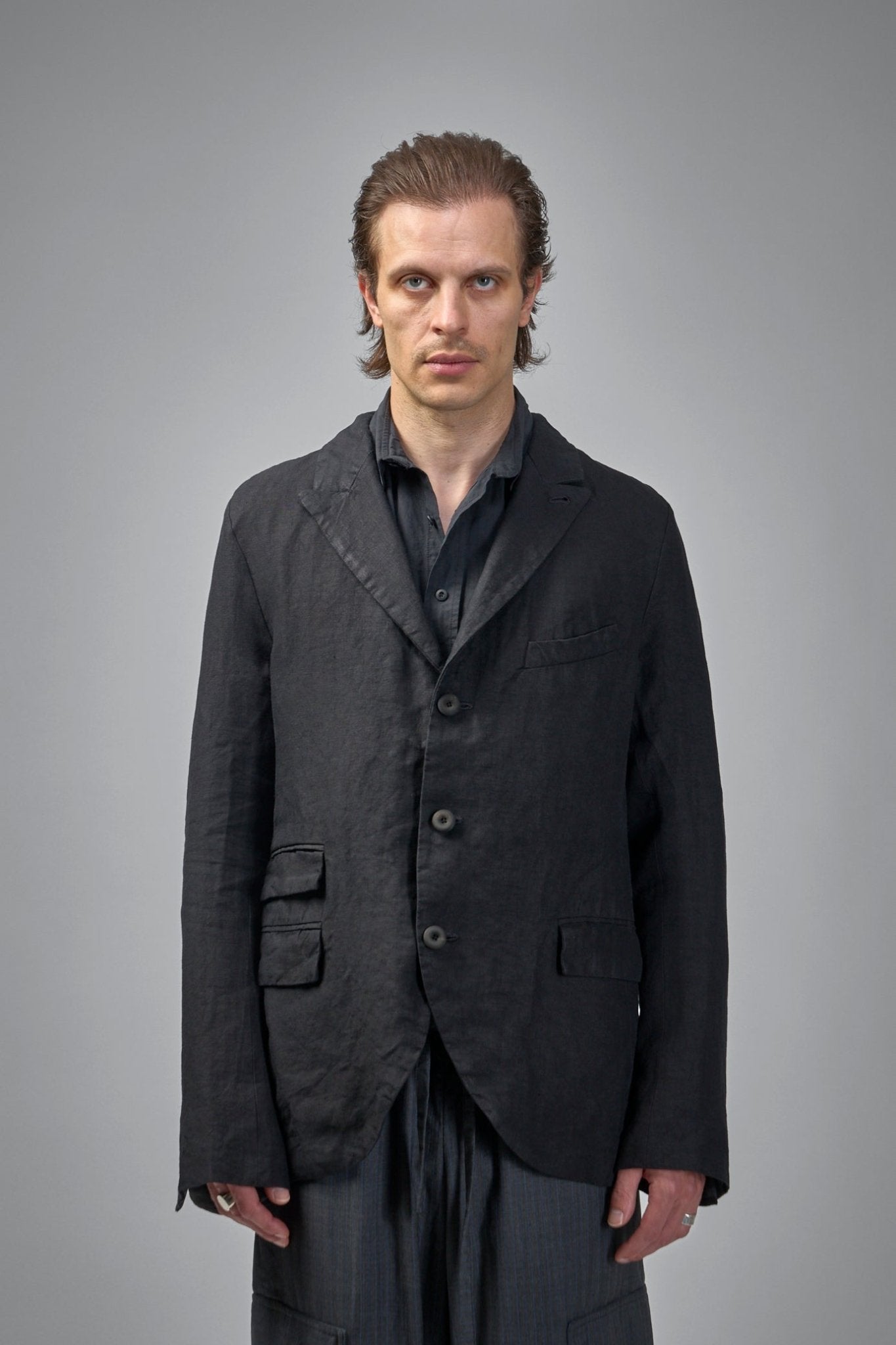 Hand Pad-stitched Classic Notch Lapel 3-button Fully-lined Jacket