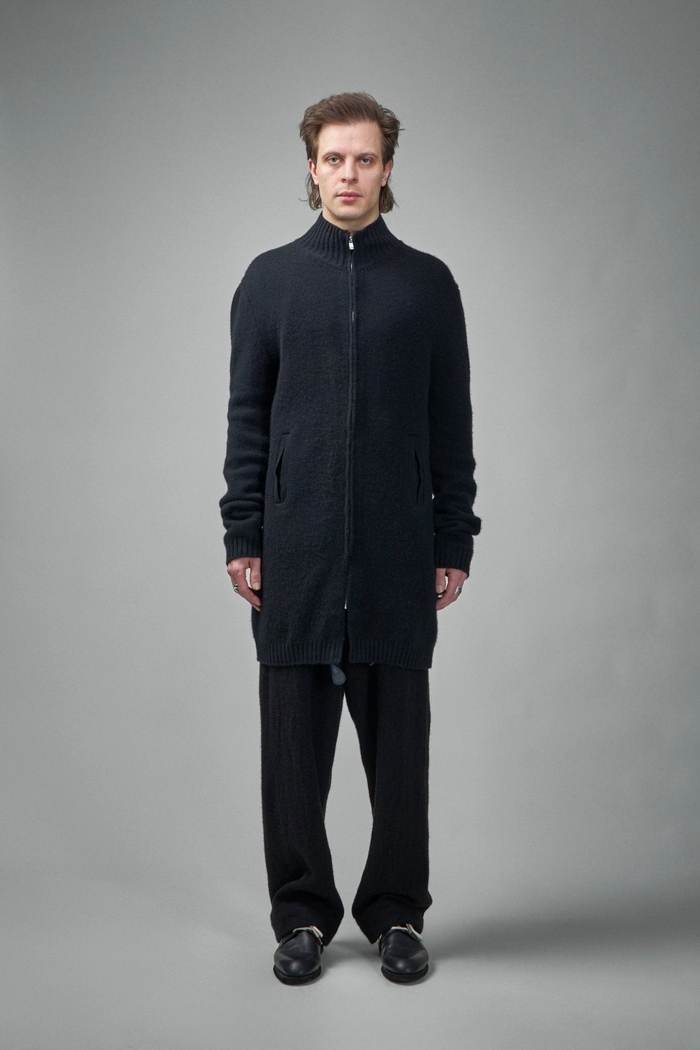 Pure Cariaggi Yarn Cashmere Long Knit Cardigan