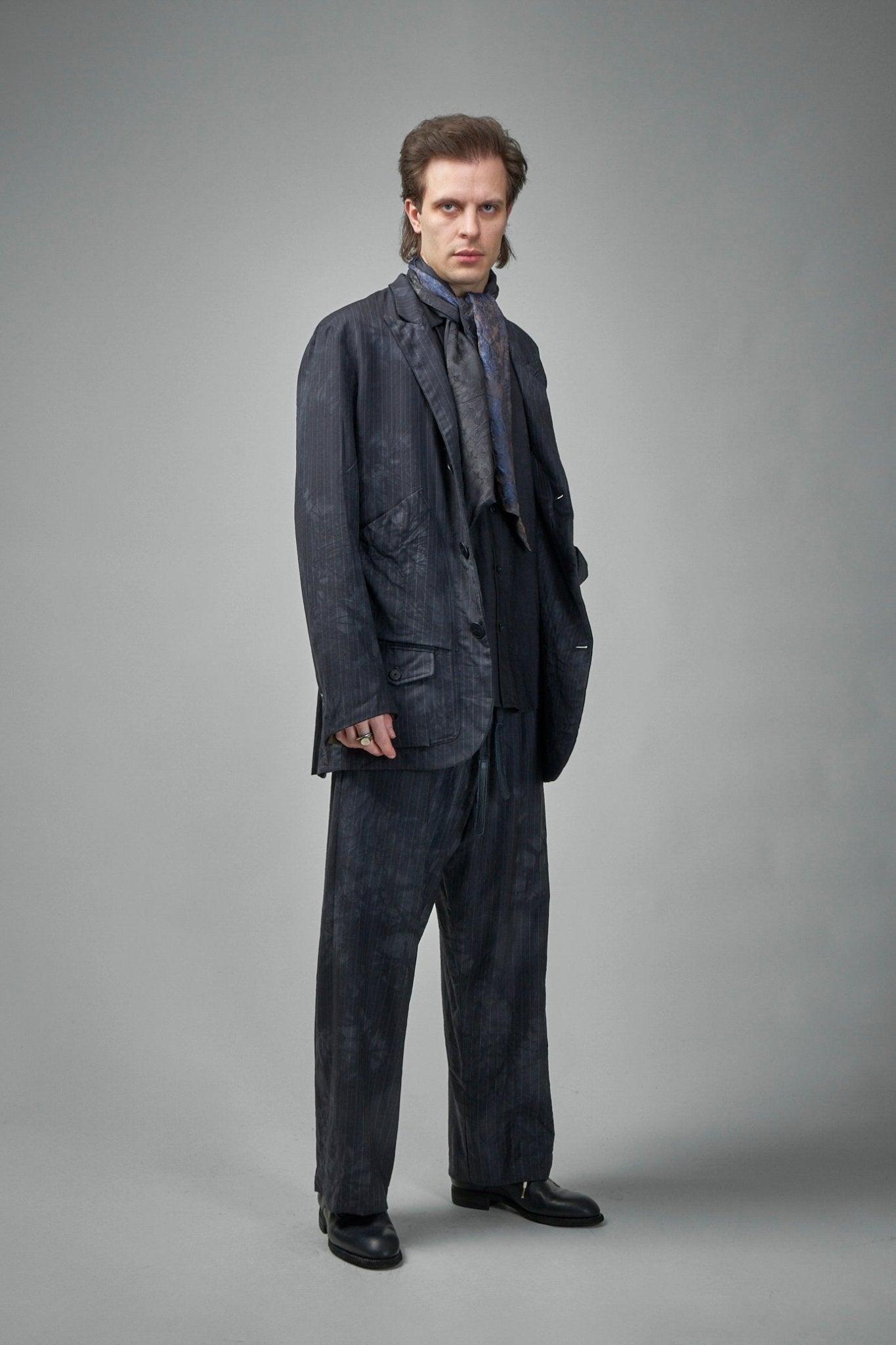 Single Breasted Coat Jacket With Patch Pockets