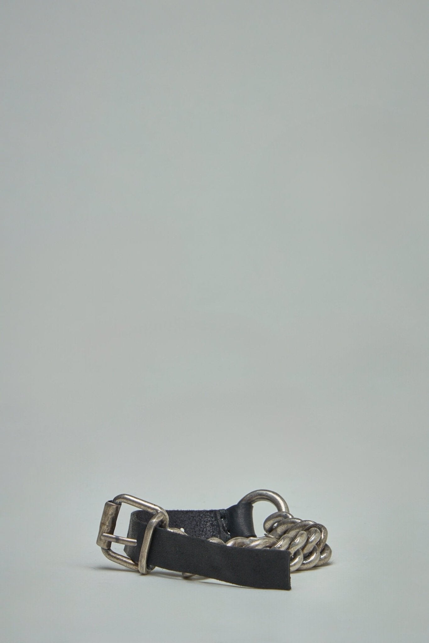 Chunky Chain Leather Bracelet