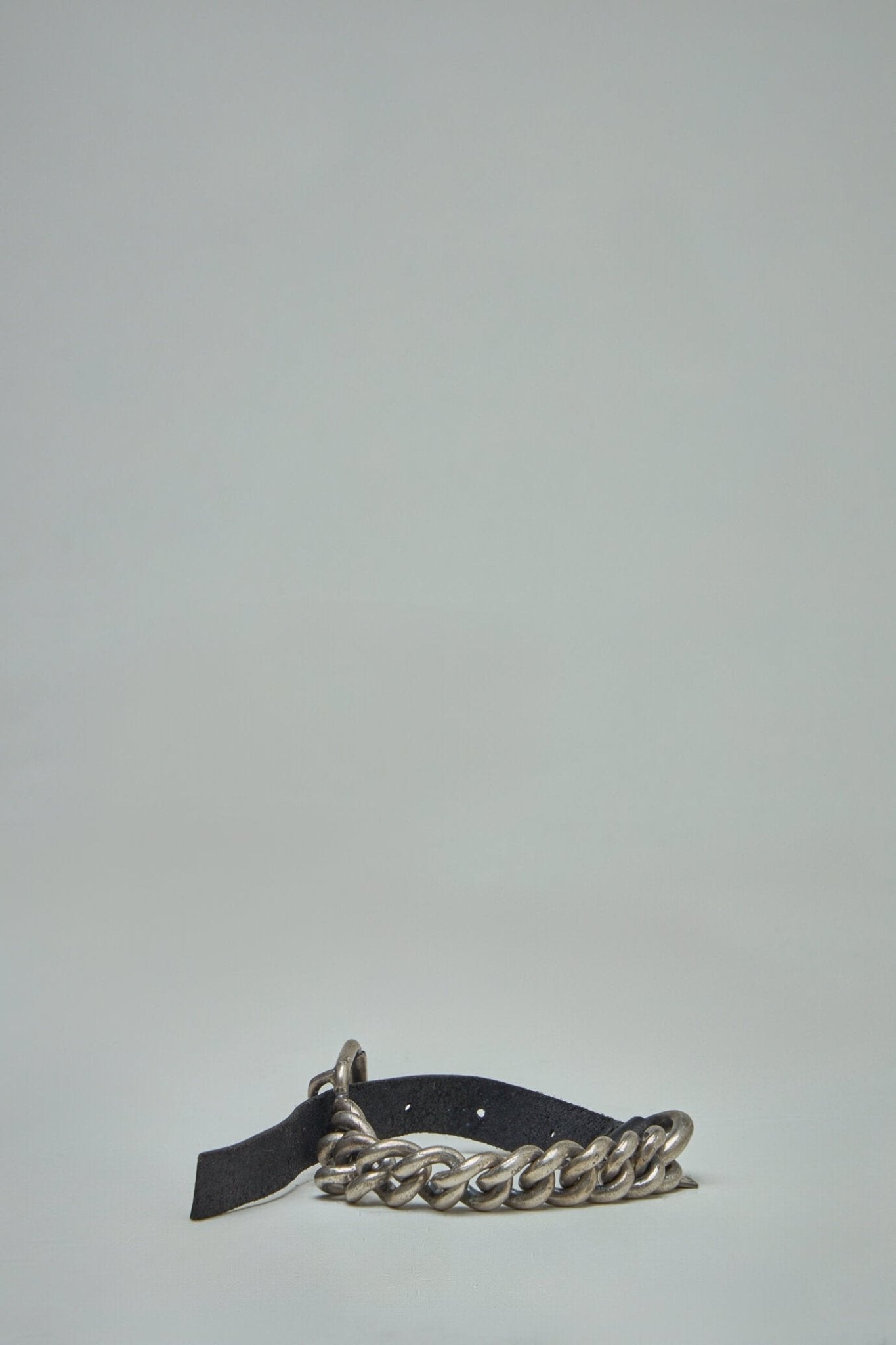 Chunky Chain Leather Bracelet