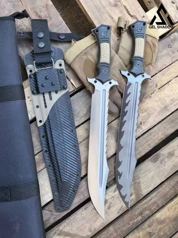 GS163 Black Thunder Carbon Fiber K Sheath Outdoor Knife