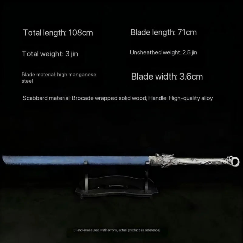 GS186 Red and blue Longquan high-manganese steel sabers and swords(US ONLY)