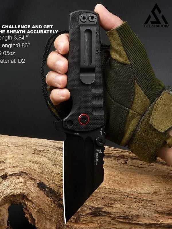 GS191 ARTISANCUTLERY Tactical Knife Proponent Subsize (1820PS) D2 Steel Black PVD Blade with G10 Handle