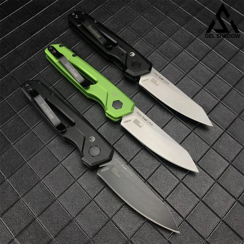 GS198 Kershaw 7550 Outdoor Folding Knife, Aviation Aluminum Alloy Handle