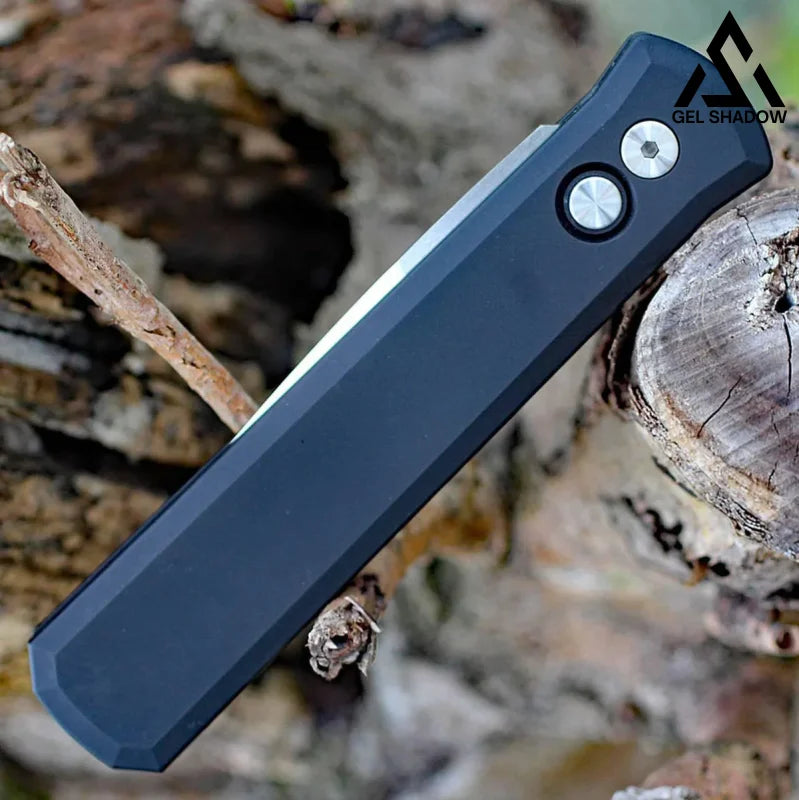 GS218 Pro-Tech 921-SATIN Godfather Auto Black Handle Knife