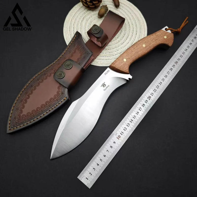 GS223 Outdoor straight-edge camping survival knife Nepal