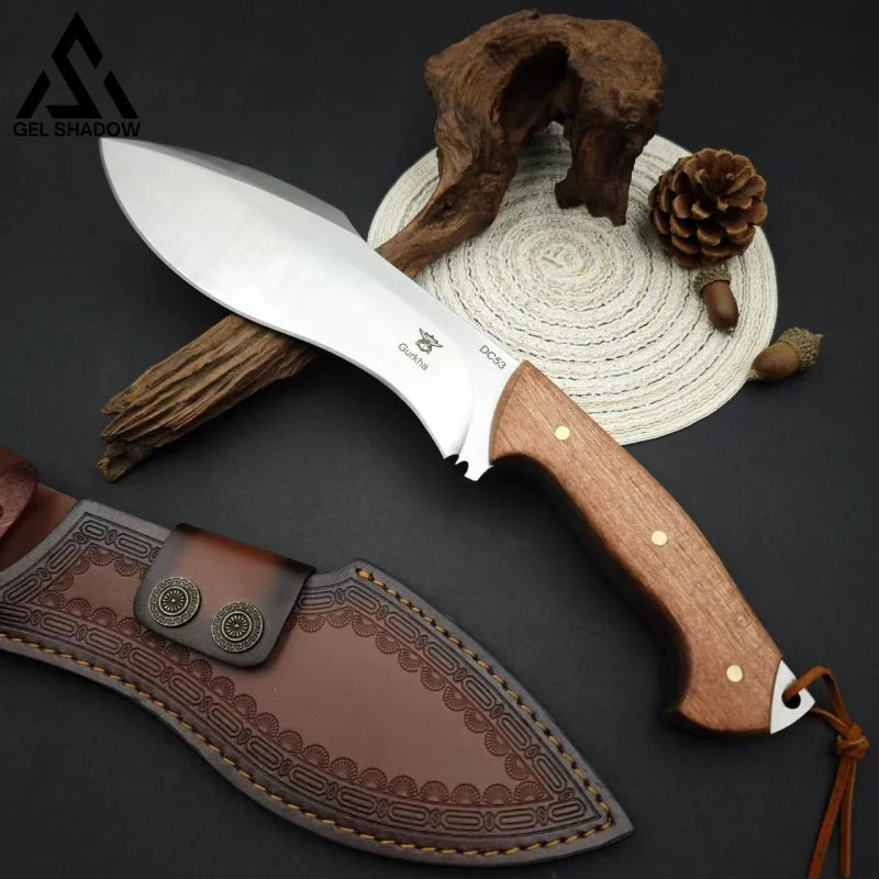GS223 Outdoor straight-edge camping survival knife Nepal