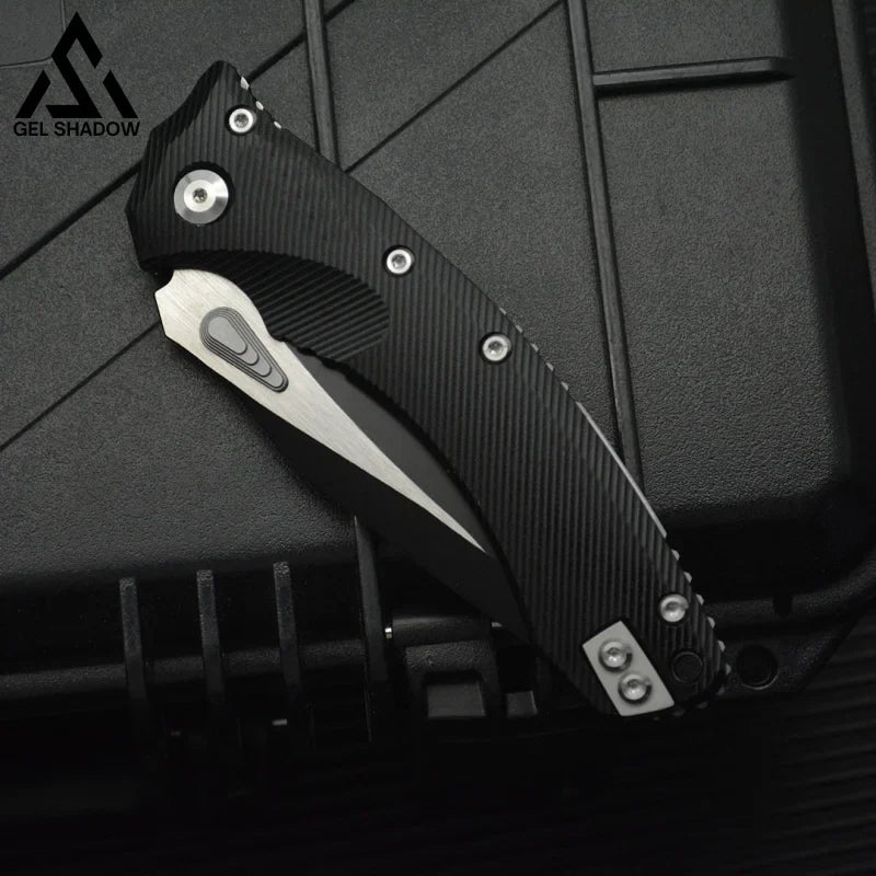 GS225 Microtech Amphibian S/E Manual Blk G10