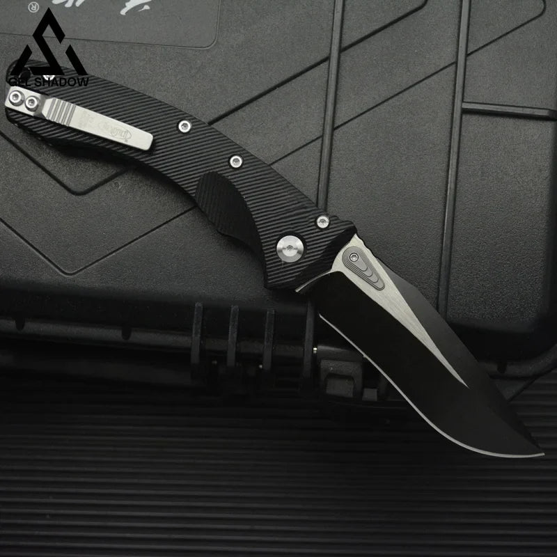 GS225 Microtech Amphibian S/E Manual Blk G10