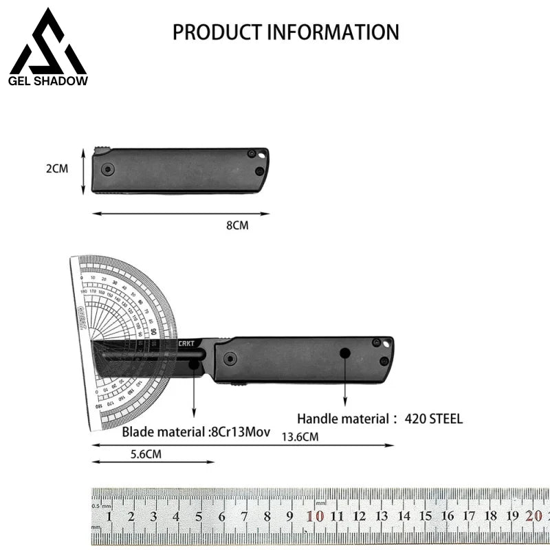 GS246 CRKT MinimalX Blackout Frame Lock Knife