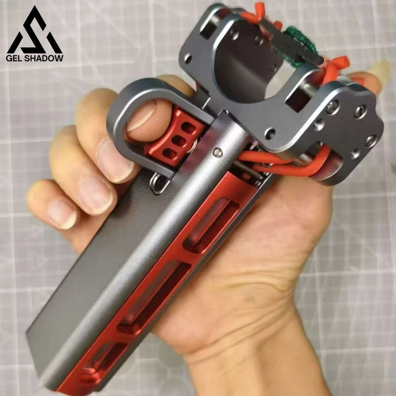 GS269 New Semi-auto G6 Trigger Slingshot CNC Aluminum Alloy Professional Catapult
