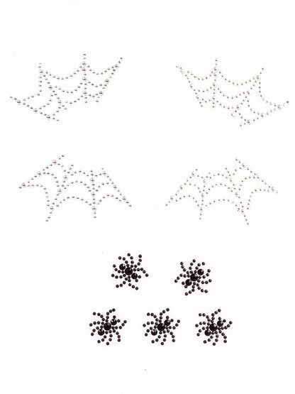 Spider Web Face Jewels Sticker – Adhesive Rhinestone Face Jewelry