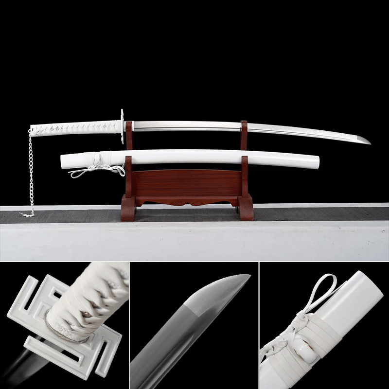 Hand Forged Anime Bleach Ichigo Bankai Sword Tensa Zangetsu Hand Polished Spring Steel