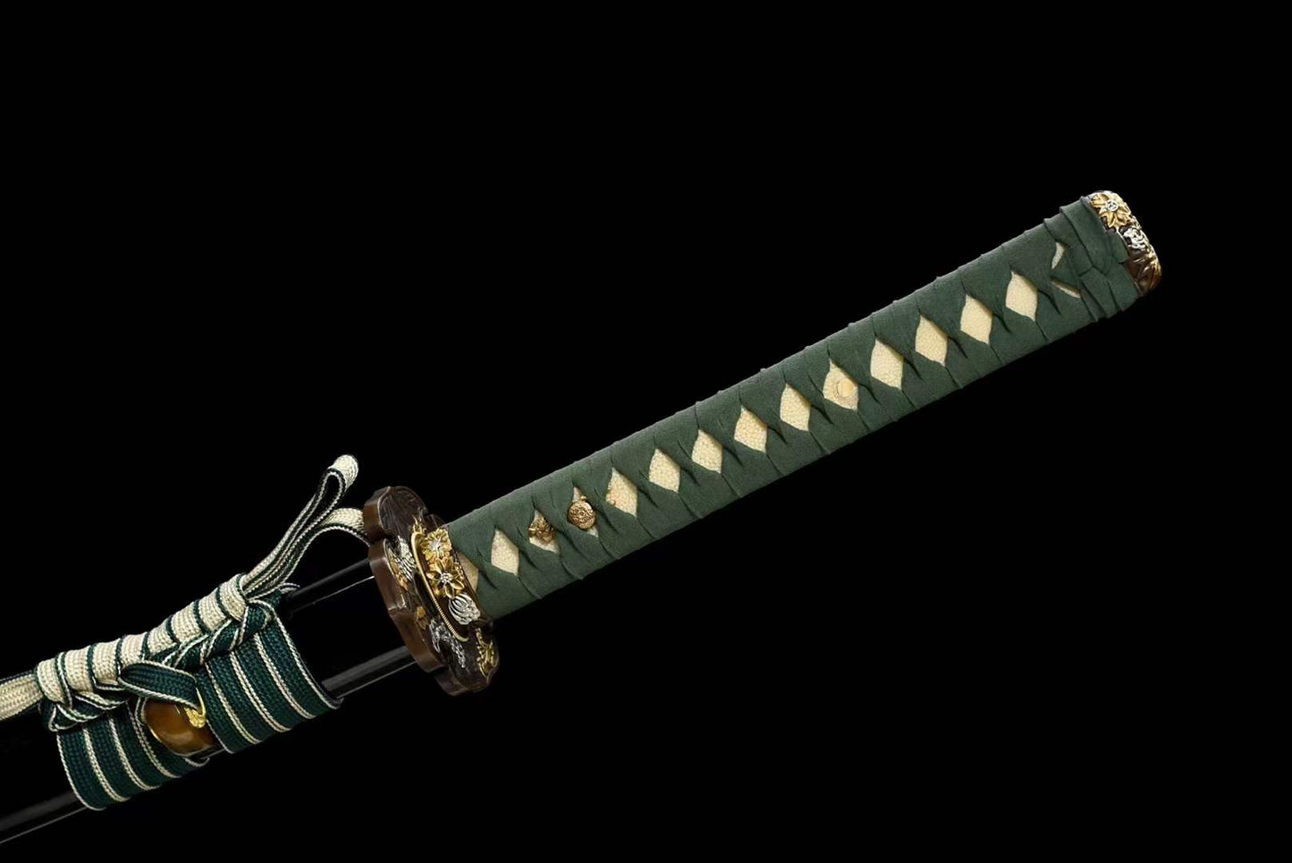 Hand Forged Japanese Samurai Katana Wind Chimes T10 With Black Sheath
