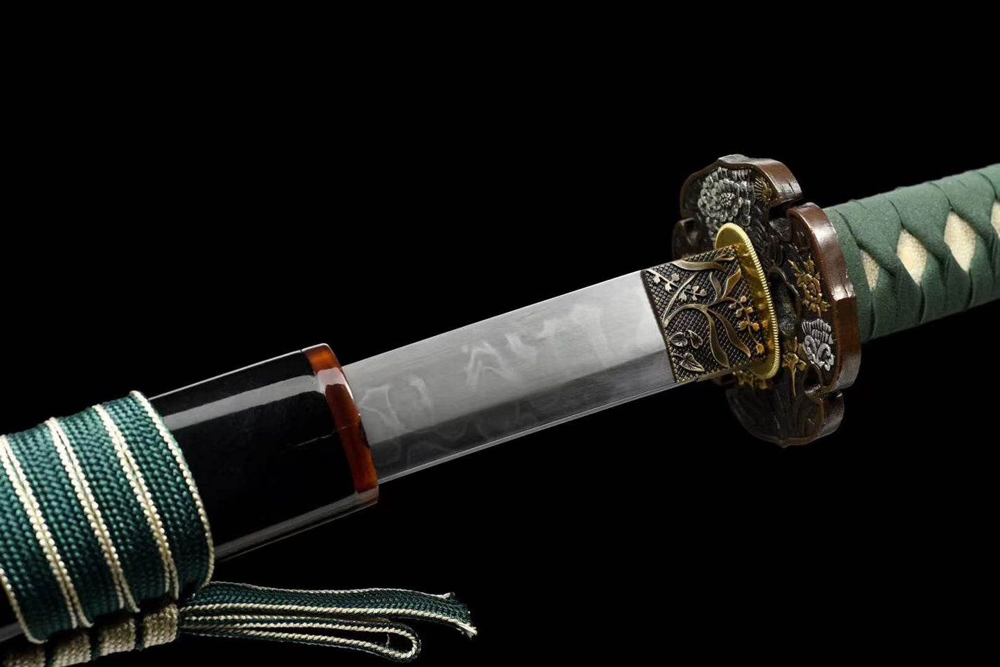 Hand Forged Japanese Samurai Katana Wind Chimes T10 With Black Sheath