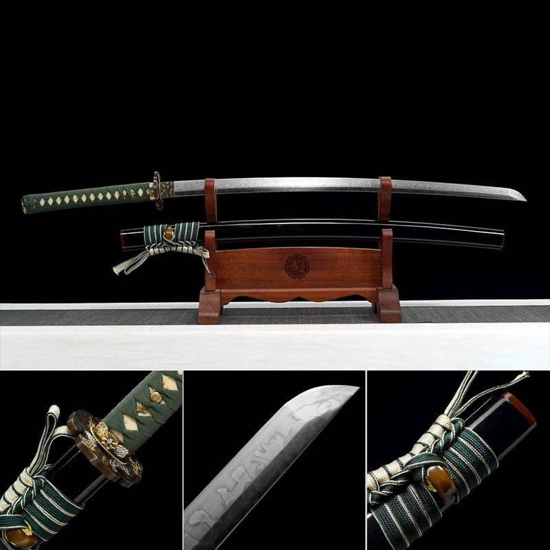 Hand Forged Japanese Samurai Katana Wind Chimes T10 With Black Sheath