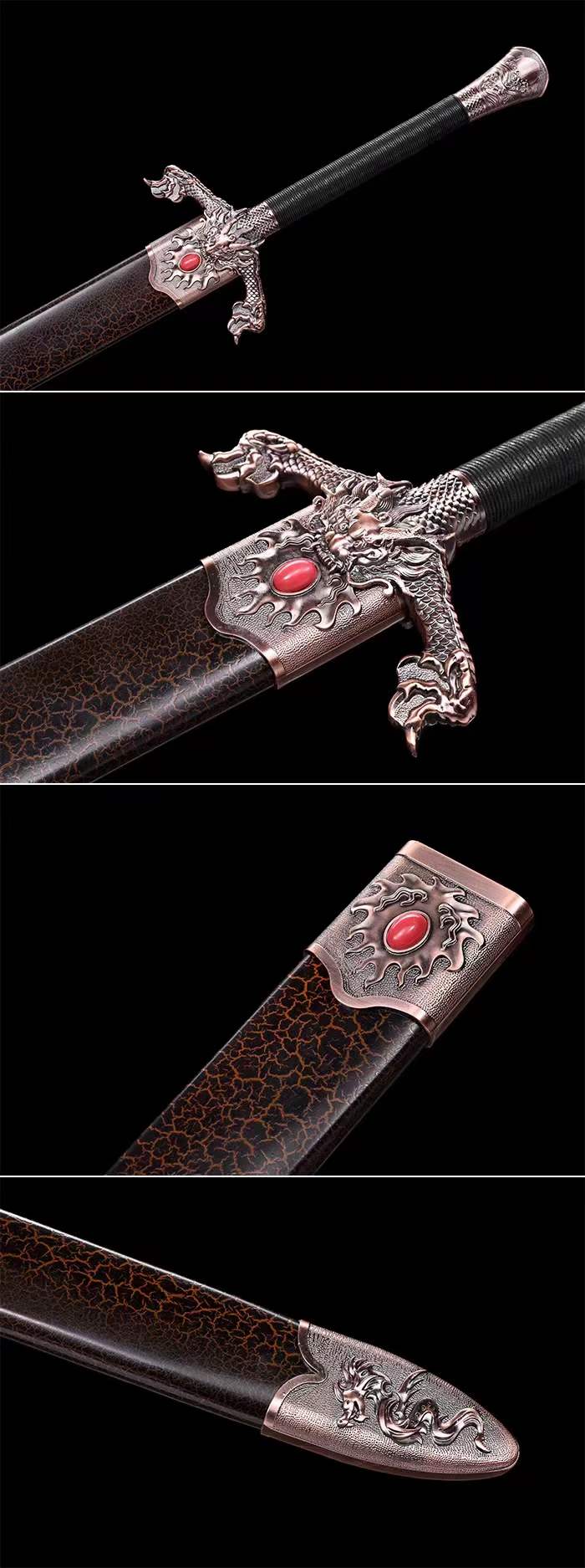 Handmade Dragon Scale Chinese Sword With Gold