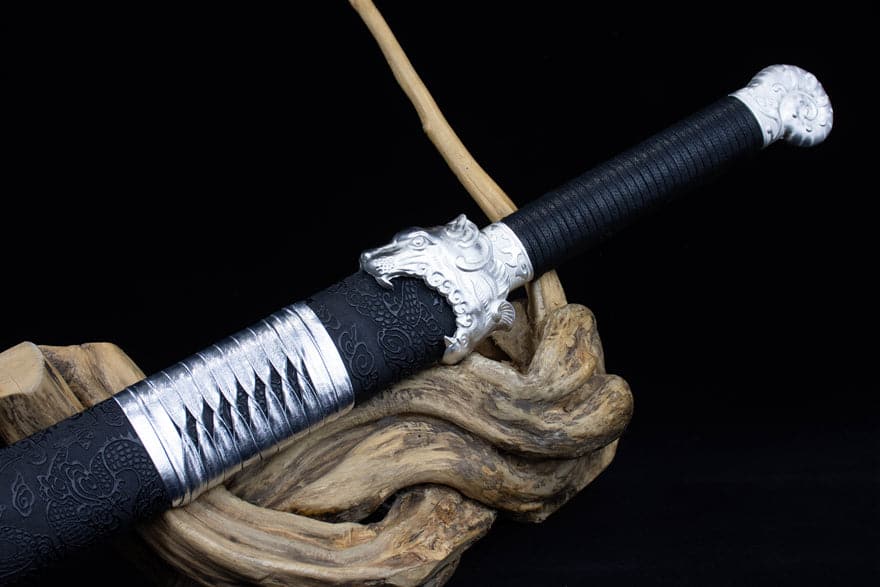 Handmade High Manganese Steel Kim Snow Chinese Knife With Golden Blade