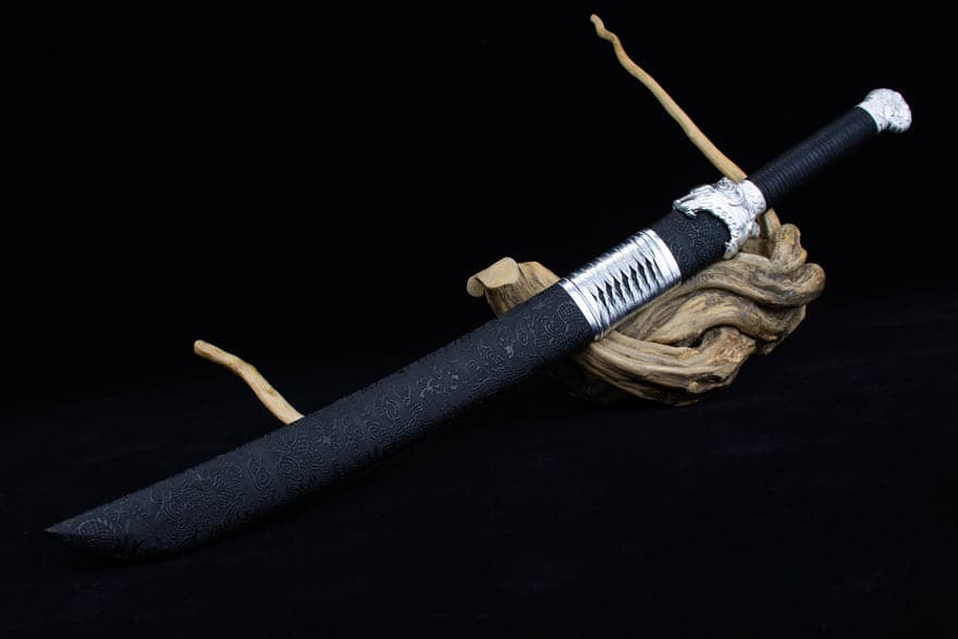 Handmade High Manganese Steel Kim Snow Chinese Knife With Golden Blade