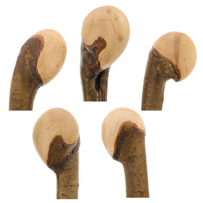 Natural Charm: Hazelwood Root Knobbed Cane with Leather Strap