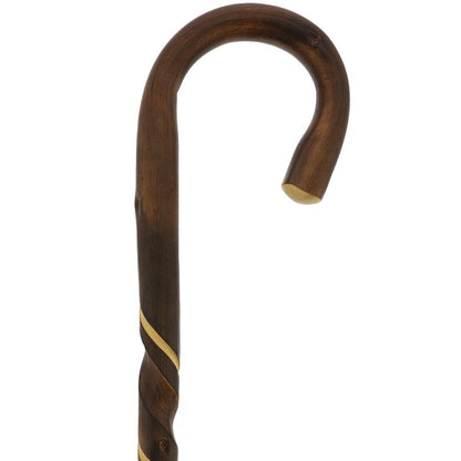 Natural Rustic Walking Cane: Flamed Chestnut Tourist