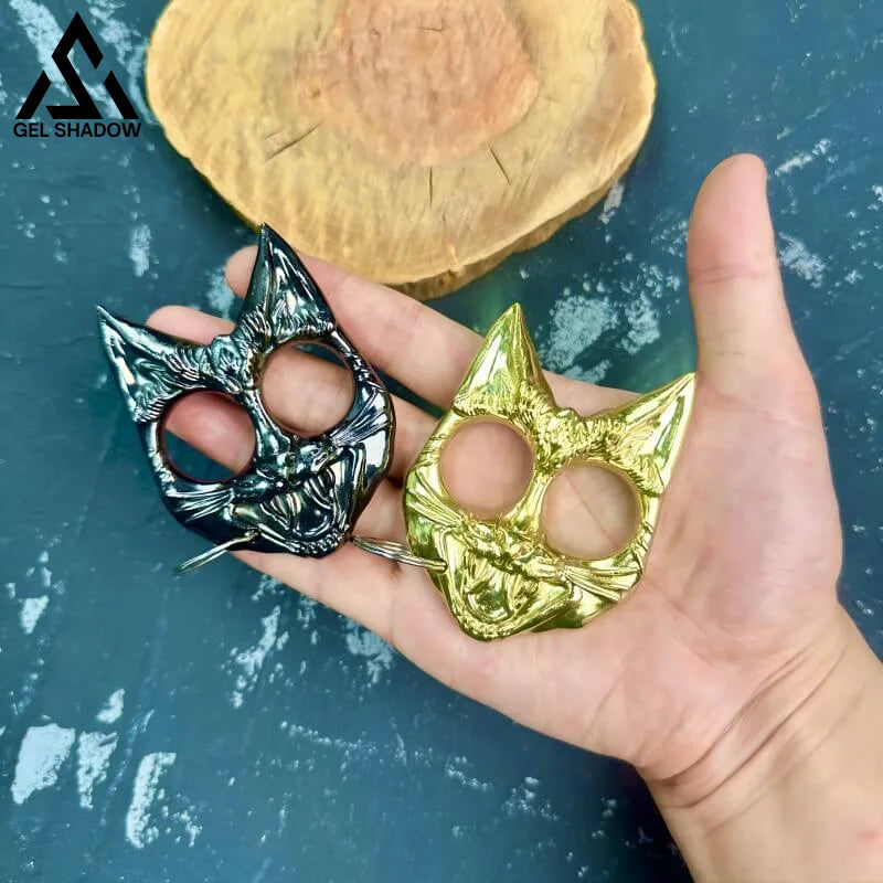 Hellcat Two finger Brass Knuckles Metal Cat-GS137
