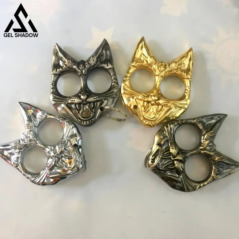 Hellcat Two finger Brass Knuckles Metal Cat-GS137