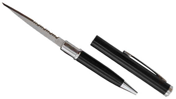Elegant Letter Opener Refillable Pen With Hidden Knife