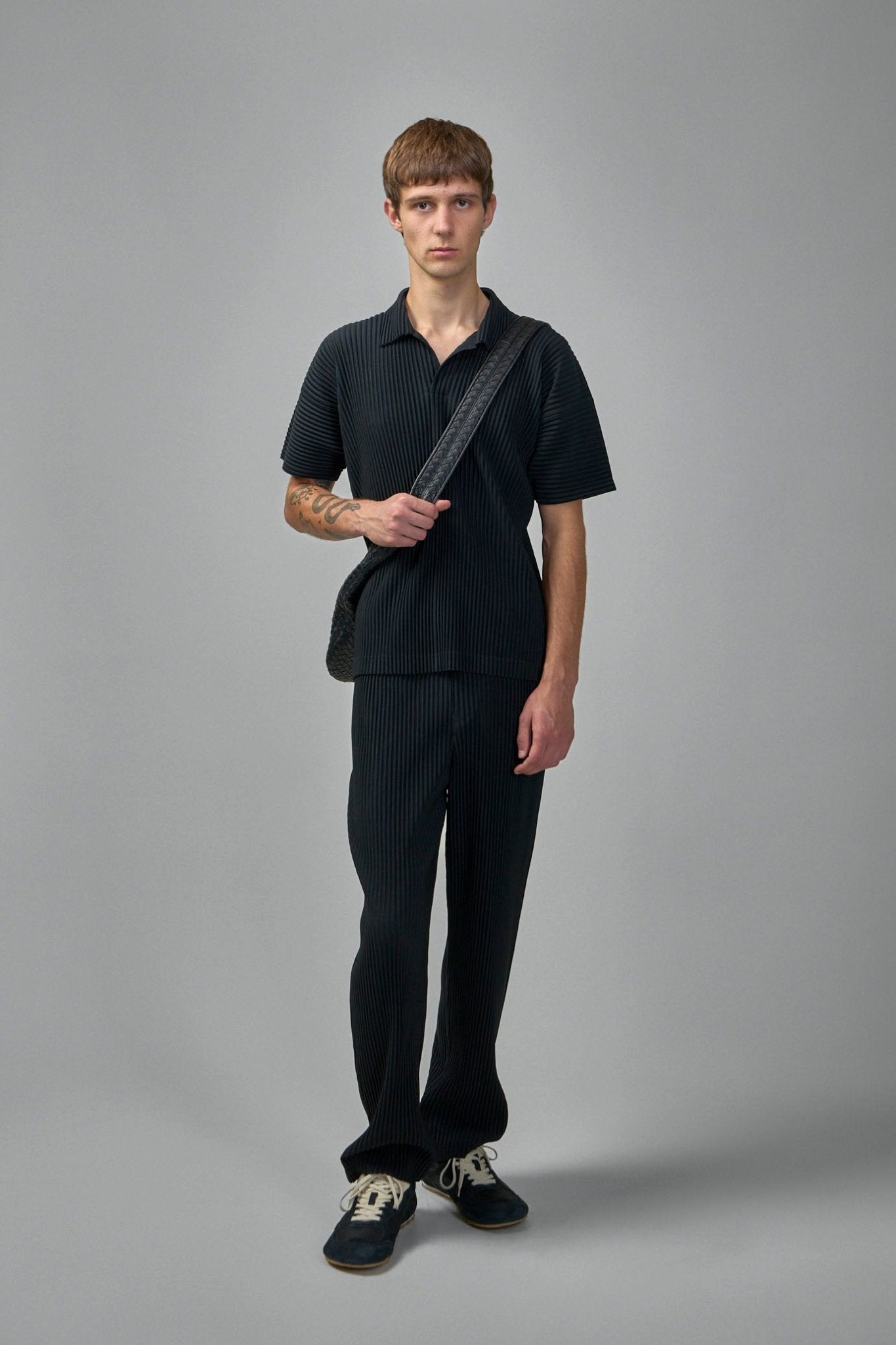 Pleated Polo Shirt