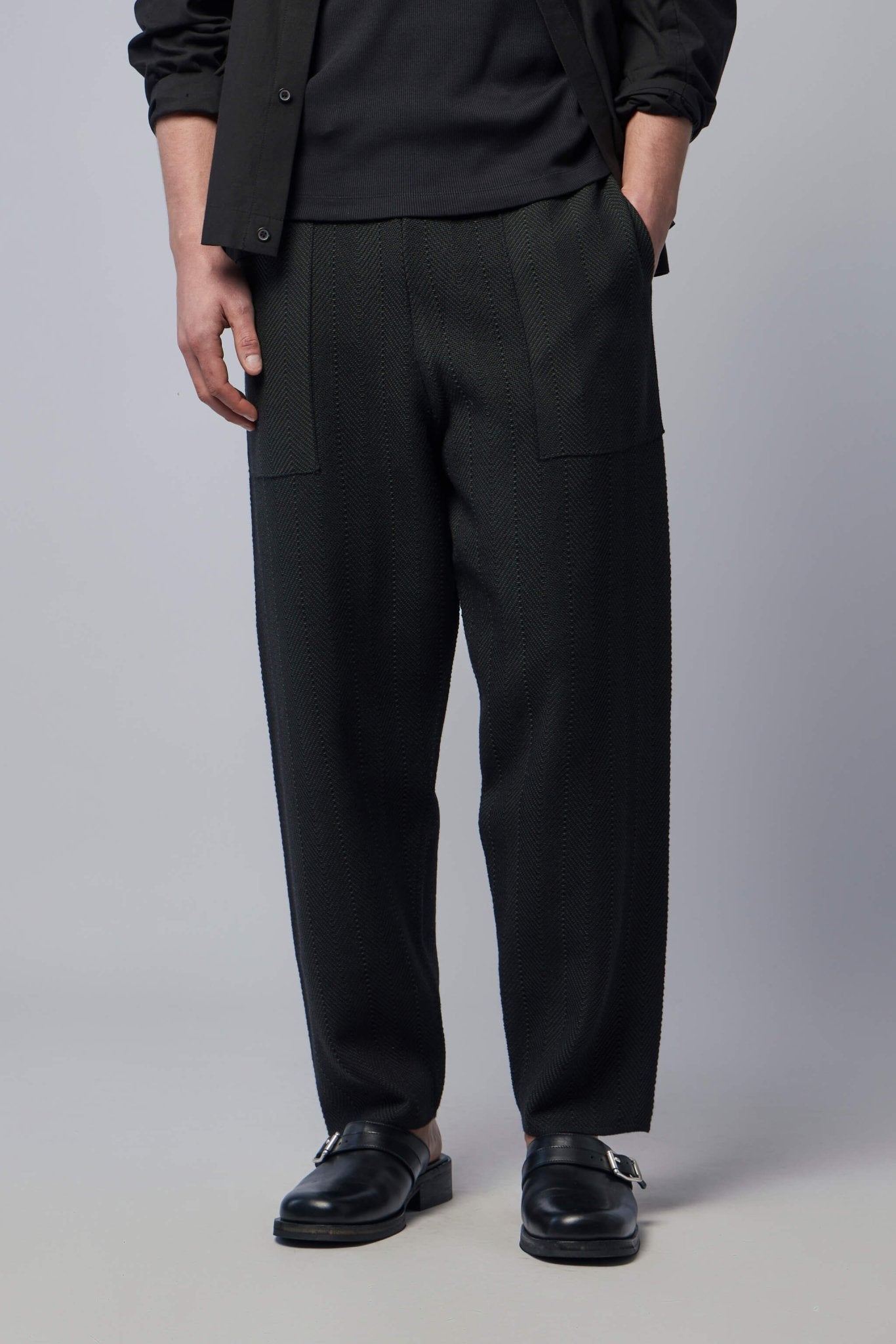 Inlaid Knit Pants