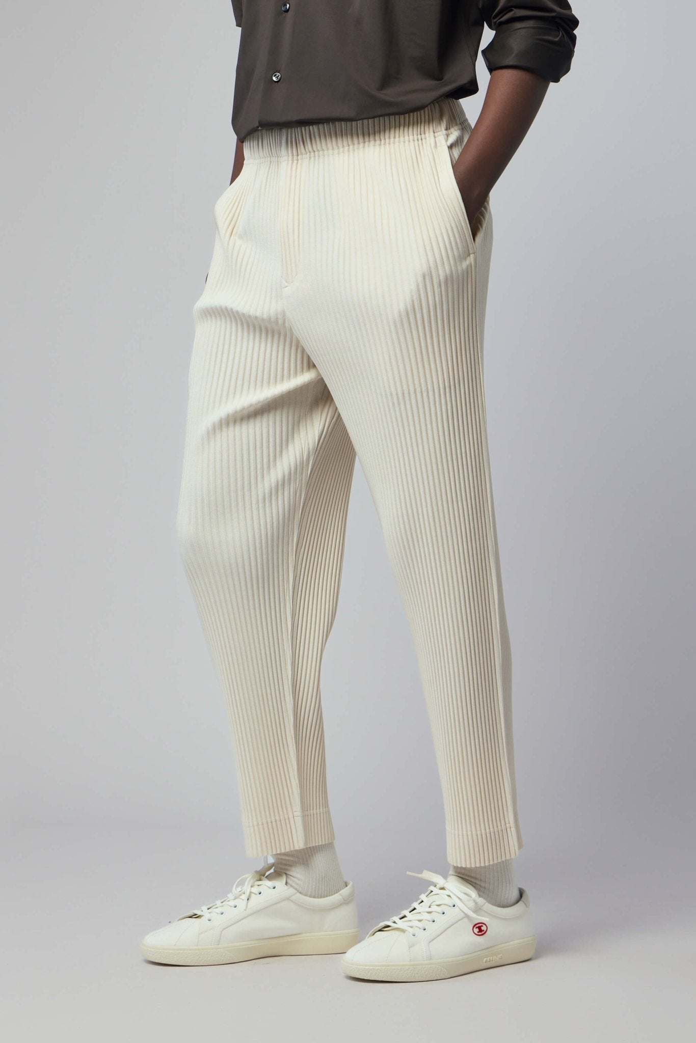 Wide-leg Ribbed Pants