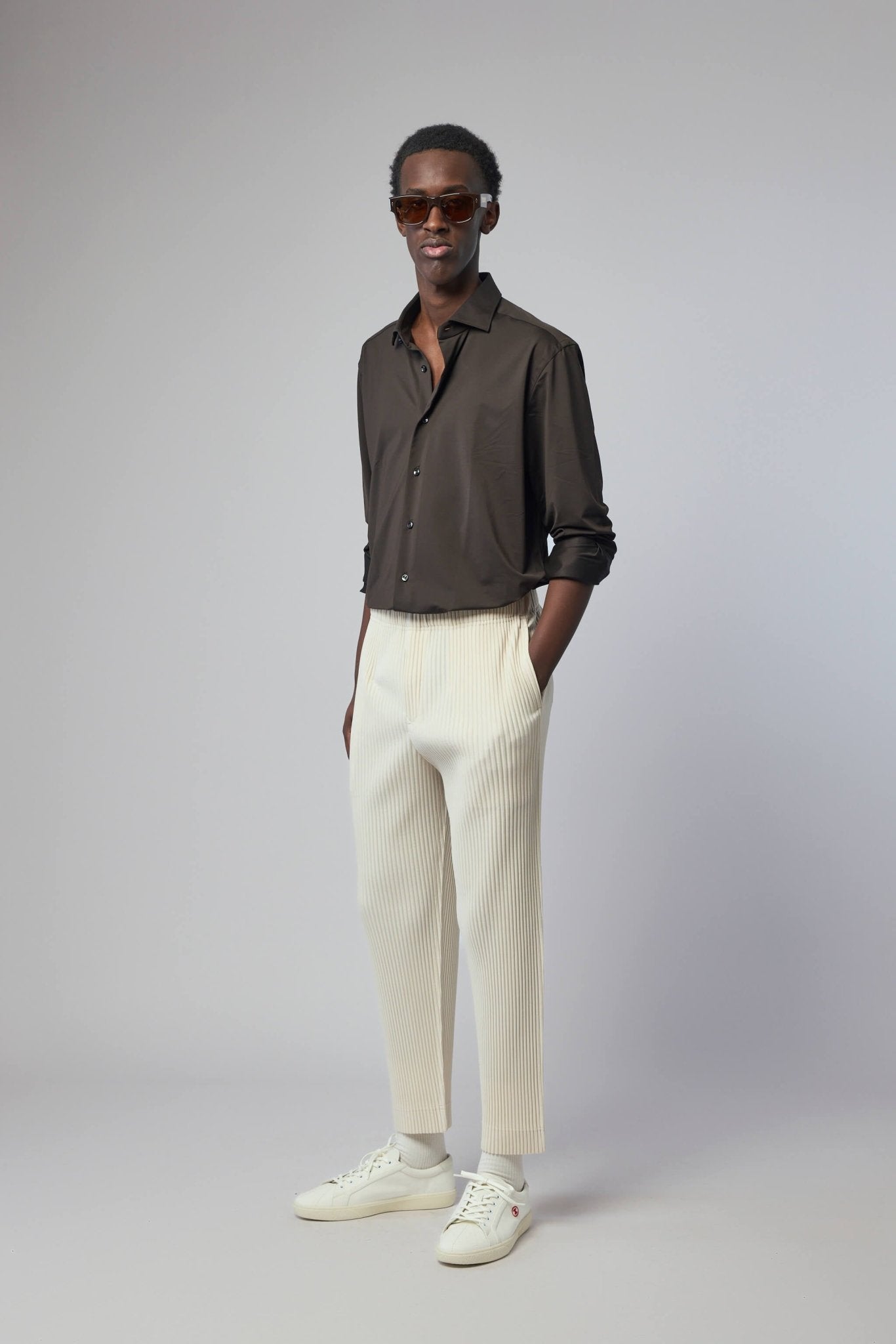 Wide-leg Ribbed Pants