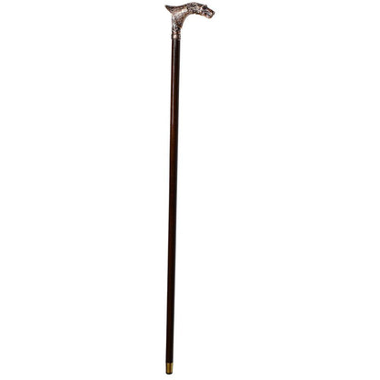 Victorian Wolf: Artisan Intricate Detail Brass Design Cane