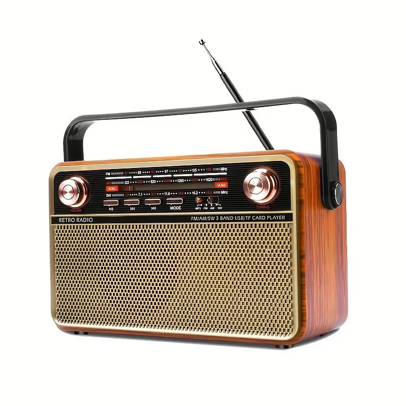 Portable AM/FM/SW Radio with USB/TF/AUX