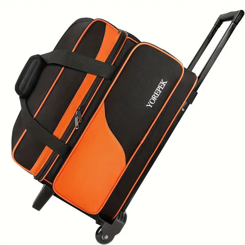 Bowling Ball Carrier 2-Ball with Divider & Cup Holder