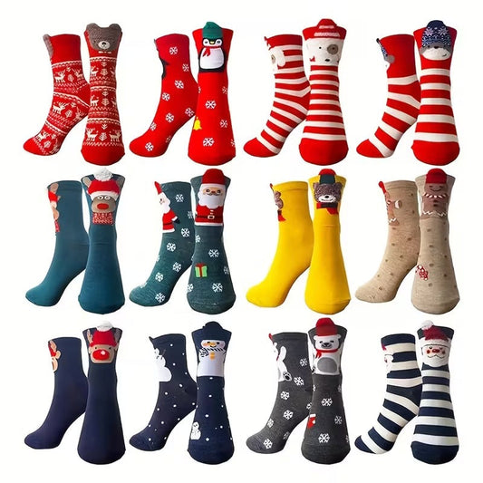 Classic Cotton Christmas Stockings (12 Pairs)