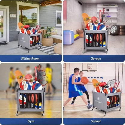Ball Storage Cart with Wheels
