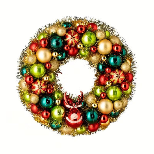 Christmas Ball Wreath Door Hanger