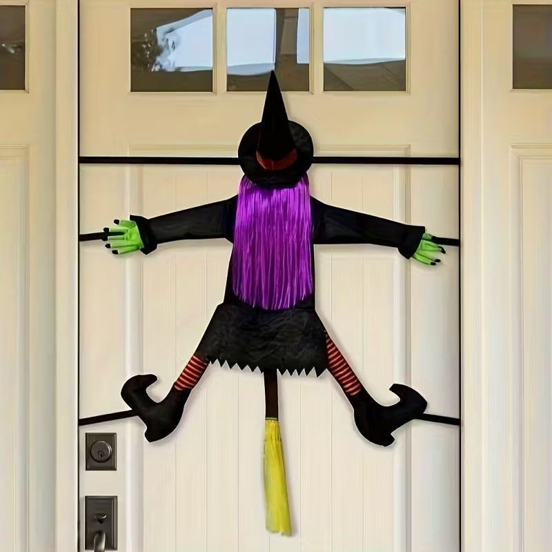 Flying Witch Halloween Decoration Outdoor Yard Hanging