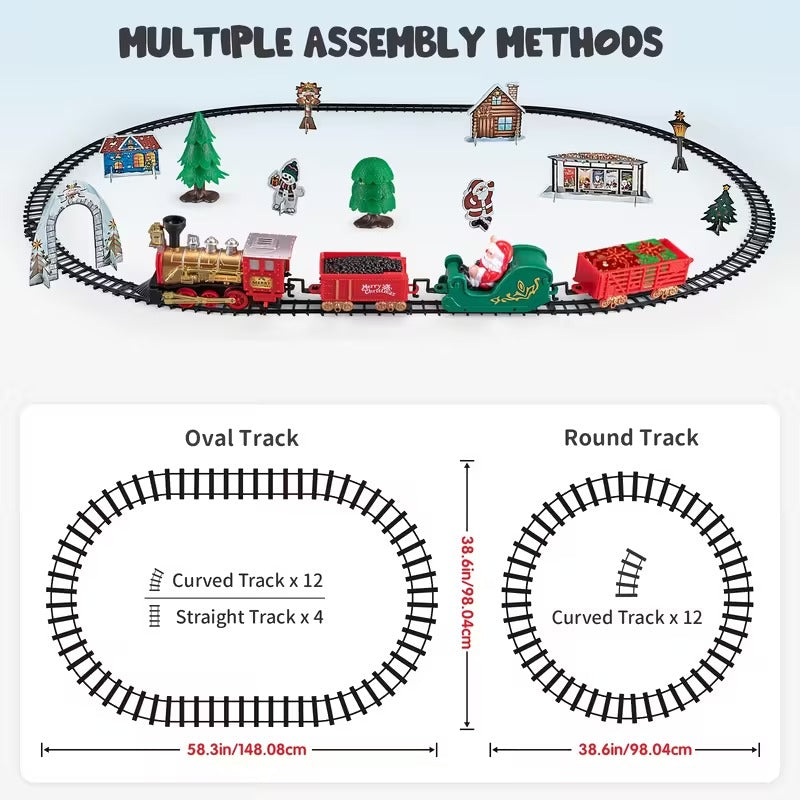 Electric Train Toy Set with Lights and Sounds