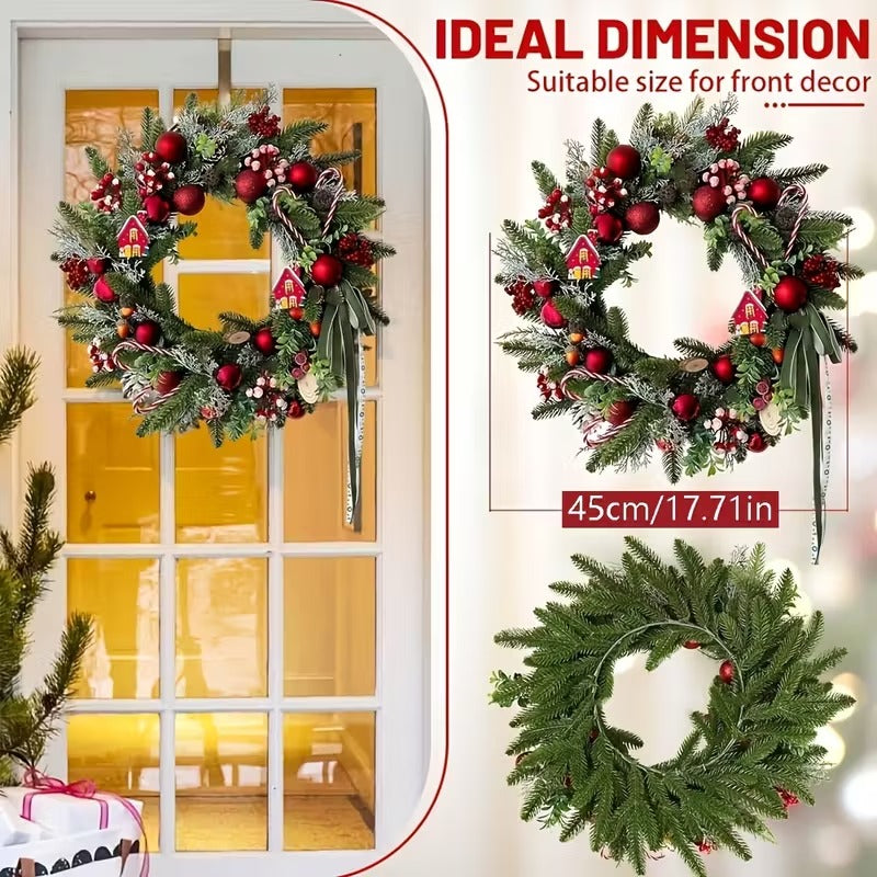 Christmas Wreath Candy Cane Wall Hanging