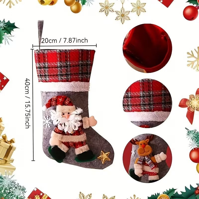 Boho Cotton Christmas Stockings Set of 4