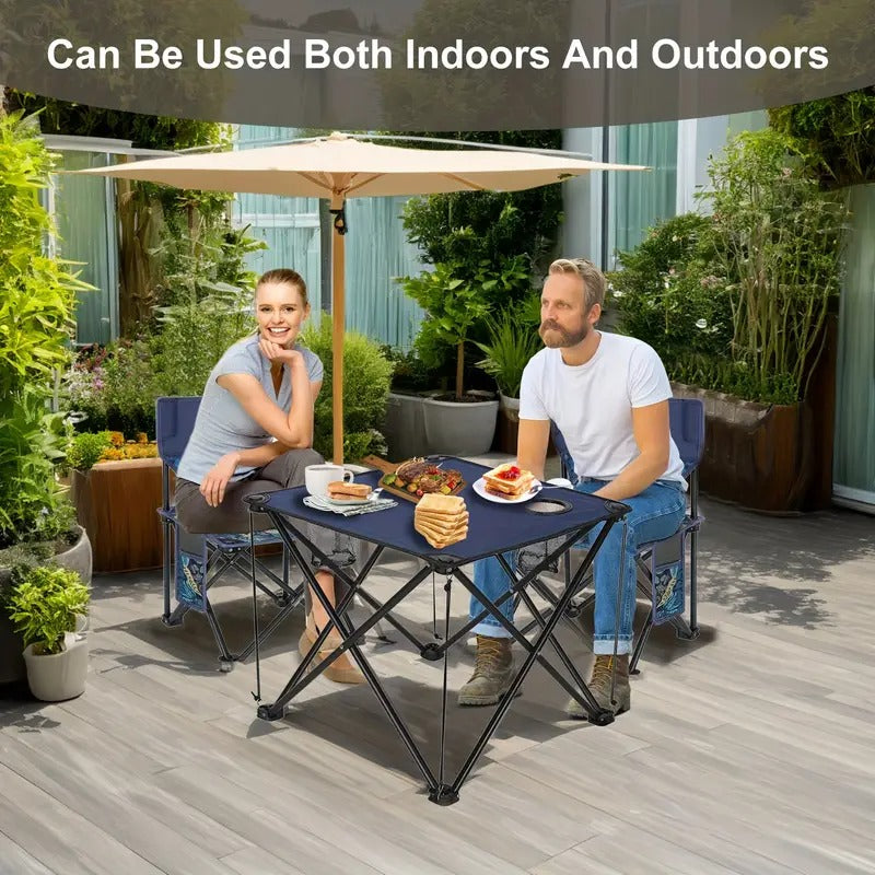 Outdoor Folding Table and Chairs Set (3pcs)